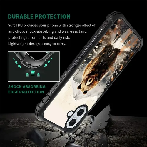 Vista 146 de Funda compatible con iPhone 15, diseño de elefantes africanos, diseño increíble a prueba de golpes, antiarañazos, carcasa trasera de policarbonato