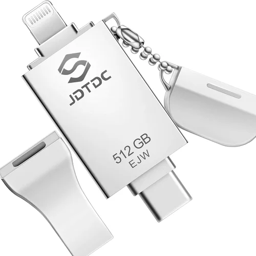 Vista 9 de Palo de fotos genuino de 128 GB con certificación MFi de Apple para iPhone 17/16/15/14-3 en 1 USB C Flash Drive y Memory Stick - Almacenamiento