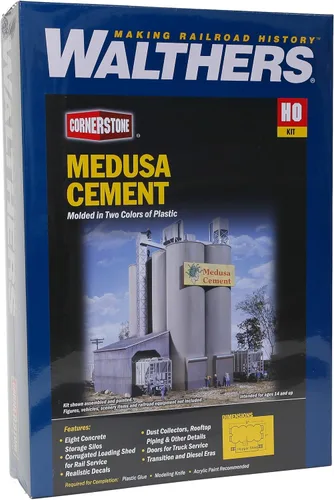 Vista 6 de Walthers HO Scale Cornerstone Series® Medusa Cement Company 9 x 7 x 11" 8.9 x 6.9 x 10.8 in