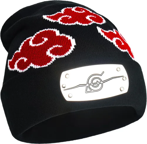 Vista 3 de Concept One Gorro Naruto, Akatsuki Cloud Winter Knit Cap con puño