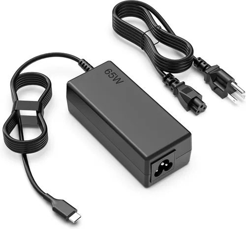 Vista 7 de SLE-TECH Cargador USB C de 65 W para Lenovo ThinkPad X1 T14 E14, yoga, Chromebook (paquete de 2)
