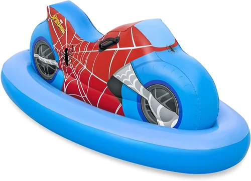 Vista 4 de Bestway Spider-Man - Flotador de piscina para motocicleta, 66.9 x 33.1 in