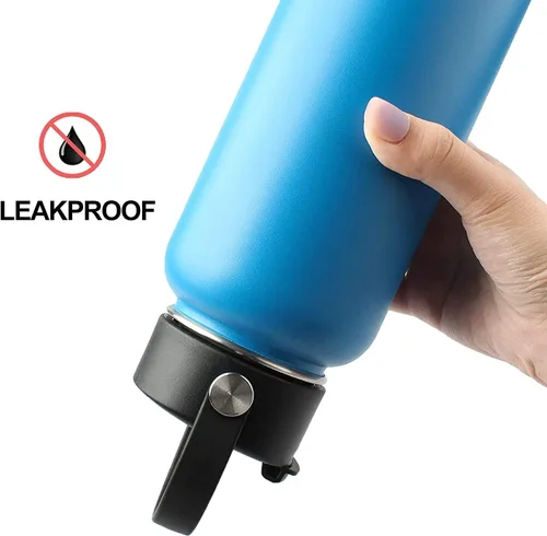Vista 8 de FLORAPELL Tapa compatible con Hydro Flask de boca ancha de 12, 16, 18, 20, 32, 40 onzas, tapa abatible de repuesto con mango de correa flexible