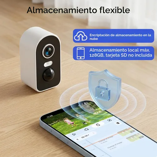 Vista 8 de KKB Cámara de seguridad celular 4G LTE, montaje magnético, sin cámaras de seguridad WiFi para interiores, SIM incorporada, 2K inalámbricas