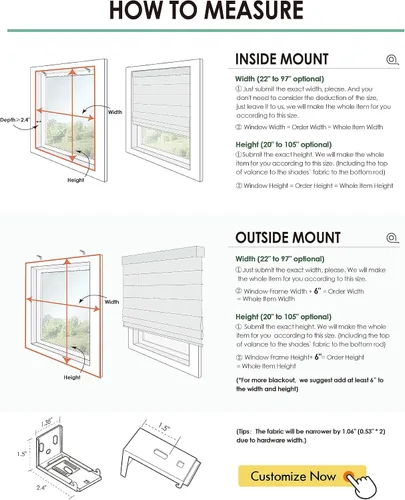 Vista 6 de Yoolax Persianas romanas motorizadas con filtro de luz inteligentes para ventanas compatibles con Alexa, Google Home, Homekit, persianas romanas