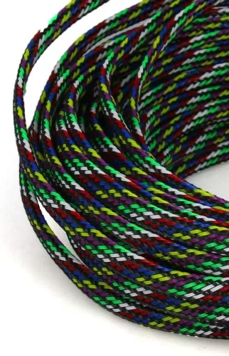 Vista 2 de Othmro Cable protector de cable expandible PET de 32.8 ft/32.8 pies, cable de tubo de telar de 0.16 pulgadas de ancho, funda sin división, manga