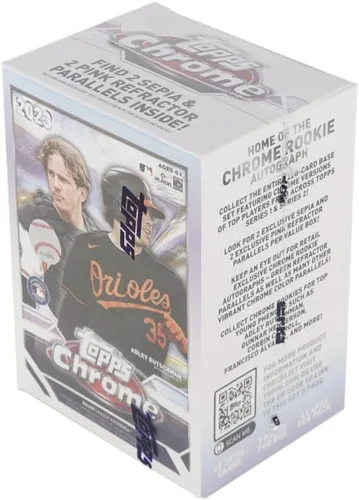 Vista 2 de Caja de valor sellada de fábrica de béisbol Topps Chrome 2023 – Juegos completos de béisbol