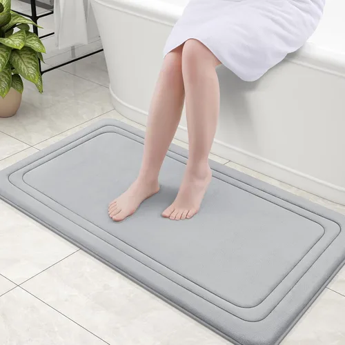 Vista 20 de Grandaily Alfombra de Baño de Espuma Viscoelástica 24x16, Ultra Suave, Antideslizante y Absorbente, Alfombras de Baño Lavables a Máquina y Secables