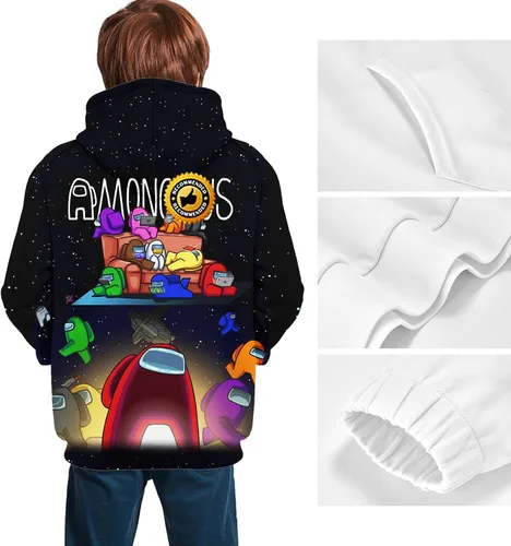 Vista 3 de CHROX Sudadera con capucha de moda de anime con impresión 3D para hombres y mujeres