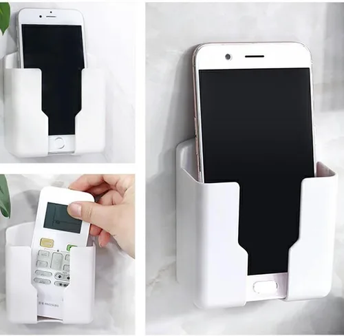 Vista 6 de Lovelysp - Cajas de almacenamiento autoadhesivas para aire acondicionado, soportes para control remoto con tornillos para cocina, sala de estar