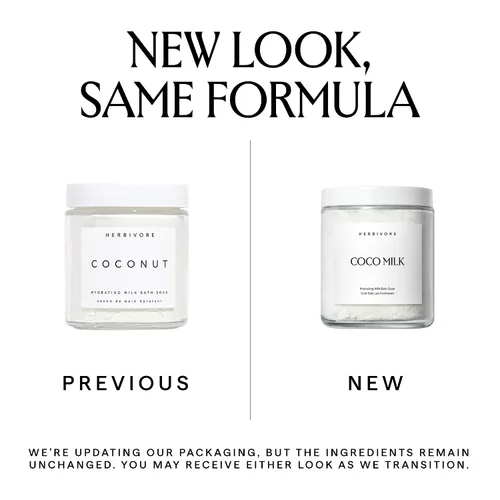 Vista 3 de HERBIVORE Coconut Milk Bath Soak Deeply Hydrating + Skin Softening, Soothing Light Coconut Scent, Vegan, Plant-Based