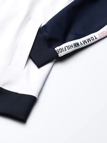 Vista 4 de Tommy Hilfiger Suéter de cuello alto falso con cremallera completa para hombre
