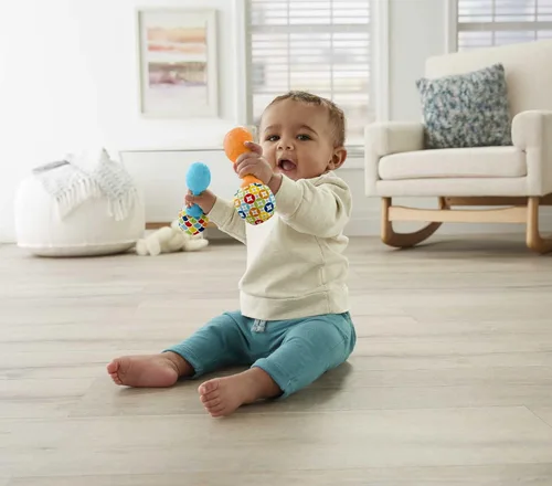 Vista 7 de Fisher-Price Baby Bouncer - Jumperoo de actividades de animales con luces musicales, sonidos y juguetes para recién nacidos, maracas Rattle 'n Rock