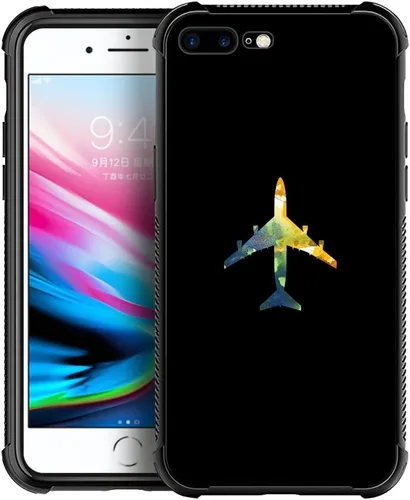 Vista 22 de CARLOCA Funda compatible con iPhone 8 Plus, iPhone 7 Plus para hombres y niños, increíble diseño de patrón de luz espacial nebulosa, a prueba