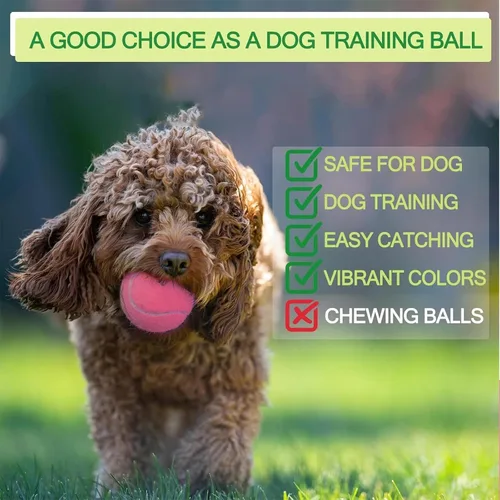 Vista 5 de INSUM Tennis Balls, Extra Duty Practice Tennis Balls with Mesh Bag Rosa