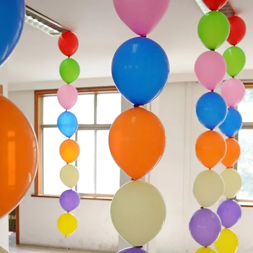 Vista 5 de AllyDrew Globos de látex Link-o-Loon, globos de cola de aguja, 12 pulgadas transparentes (juego de 10)