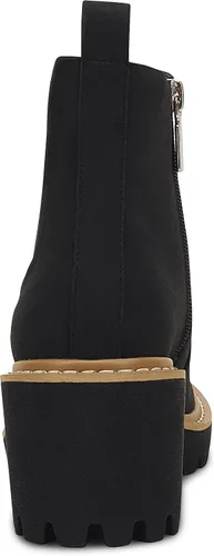 Vista 5 de Botines Chelsea con suela de lengüeta para mujer, sin cordones, tacón grueso de bloque medio, cremallera lateral elástica, botines de otoño e