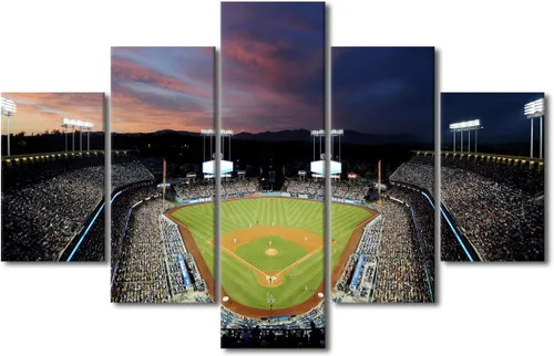 Vista 8 de Arte para pared, lienzo para estadio deportivo, arte para pared, diseño de campo de Wrigley en Chicago, pinturas de Chicago, impresiones sobre