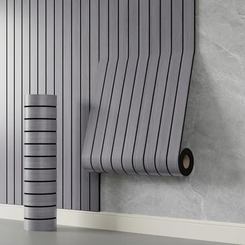 Vista 8 de YLL YLL Panel de pared de láminas de PVC para despegar y pegar de 118 x 15.7 pulgadas, panel de listones de madera de grano de roble sintético