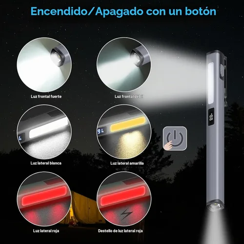 Vista 2 de Paquete de 2 luces para bolígrafo recargables, luz de trabajo