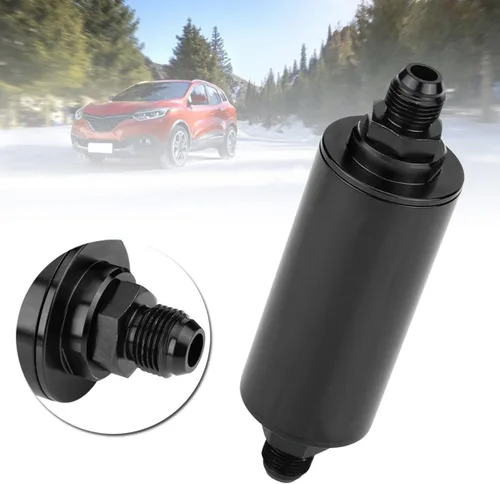 Vista 5 de AUCELI Filtro de combustible de gas en línea de 50 mm, filtro de aire con adaptador 6AN 8AN 10AN, accesorios de filtro de combustible/gas/gasolina
