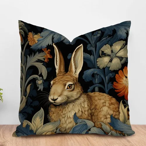 Vista 72 de ArogGeld Funda de cojín con flores verdes y blancas con flores grises y negras y hojas verdes en estilo chinoiserie, funda de almohada cuadrada