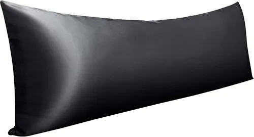 Vista 61 de NTBAY Paquete de 2 fundas de almohada estándar de satén para cabello y piel, lujosas y sedosas fundas de almohada con cierre de sobre, 20 x 26