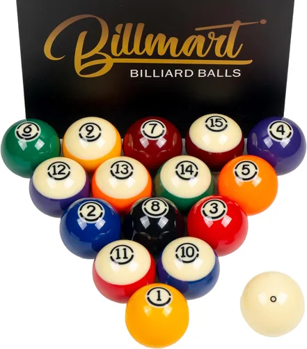 Vista 10 de Billmart - Accesorios de Mesa de Billar de Bolas de Pool Premium, 2-1/4" Tamaño Regulación, Juego de 16 Bolas de Billar Premium
