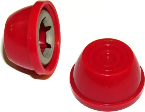 Vista 5 de Quadrapoint Tapacubos para bicicleta/triciclos compatibles con la popular marca Red Wagon, se adapta a ejes de 3/8 de diámetro (negro)