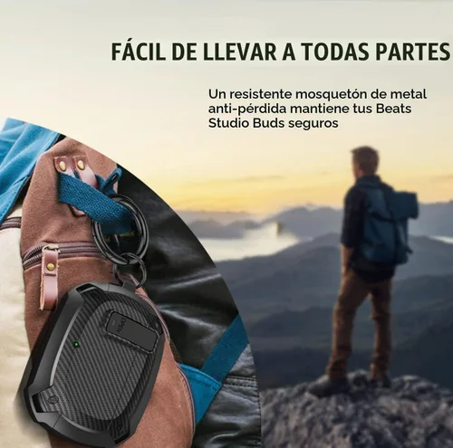 Vista 5 de Beats Studio Buds/Studio Buds+ Funda Protectora 2021/2023 para Hombres Clip de Bloqueo con Kit de Limpieza, GARTOO Beat Studio Bud Plus Funda