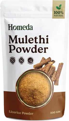 Vista 8 de Polvo orgánico de raíz de regaliz (3.5 oz - 100 g), polvo de mulethi orgánico para cara, extracto orgánico puro de Regaliz Raiz para la piel
