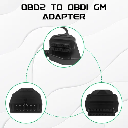 Vista 5 de Escáner OBD1, Adaptador OBD1 a OBD2 GM, Cable Escáner OBD 1 Lector de Códigos OBD1 12 Pines a OBD2 OBD II 16 Pines Enchufe Herramienta de Extensión