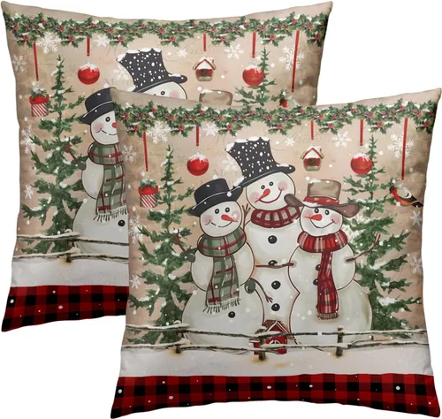 Vista 33 de Giwawa Juego de 2 fundas de almohada de calabaza otoñal de 16 x 16 pulgadas, fundas de cojín de algodón de madera de girasol para sofá, patio