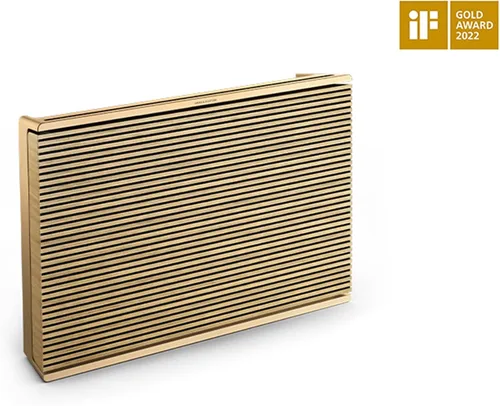 Vista 2 de Bang & Olufsen Beosound Level - Altavoz portátil multihabitación con Wi-Fi, tono dorado/roble claro