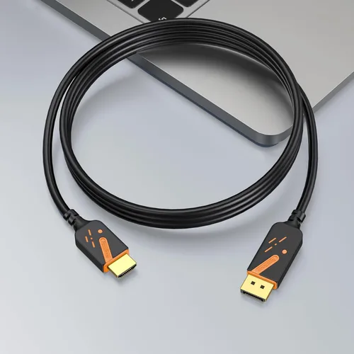 Vista 7 de Cable DisplayPort a HDMI 4K, 3 pies, paquete de 10, chapado en oro