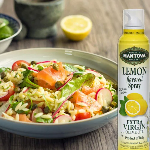 Vista 7 de Mantova Spray 100% Aceite de Oliva Virgen Extra Limón 8 onzas