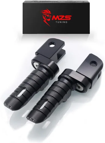 Vista 8 de MZS Estriberas de motocicleta, estriberas delanteras ajustables dobles CNC para el pie del conductor, reposapiés negro compatible con FZ07 FZ09 FZ10