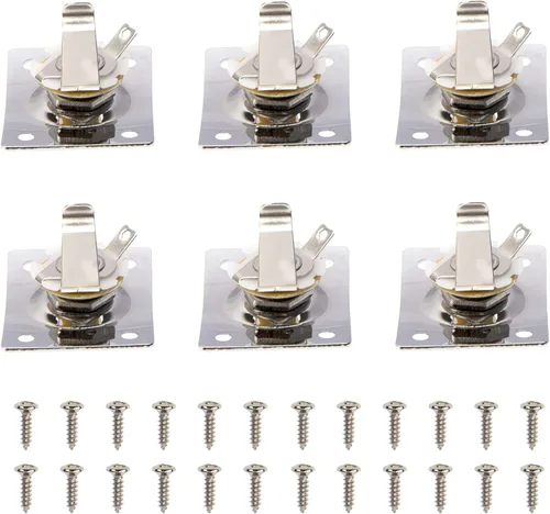 Vista 6 de 6 piezas Yootones Square Jack Placa de salida para guitarra bajo Jack Socket compatible con piezas de guitarra eléctrica Accesorios (negro)