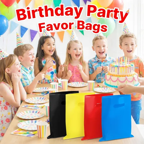 Vista 3 de ANZNKU 50 bolsas negras de recuerdo de fiesta, 8 x 11 pulgadas, bolsa de regalo para dulces de Pascua, joyas artesanales, bolsas de regalo
