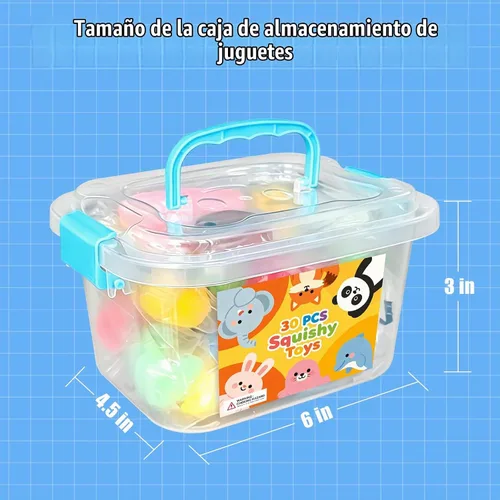 Vista 2 de Paquete de 30 juguetes esponjosos a granel, mini squishies