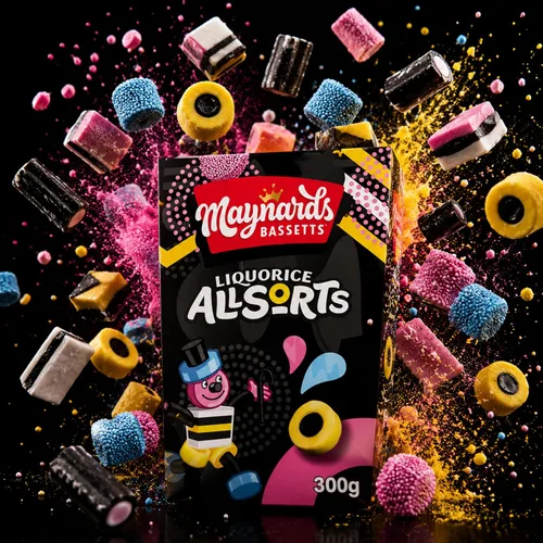 Vista 4 de Maynards Bassetts Regaliz Allsorts - Caja de cartón (12.35 oz)