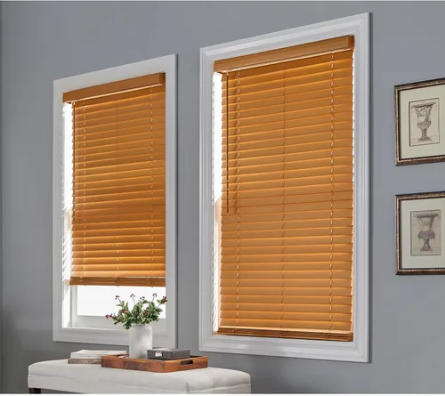 Vista 3 de BrylaneHome Persianas inalámbricas de madera sintética de 2" Caoba