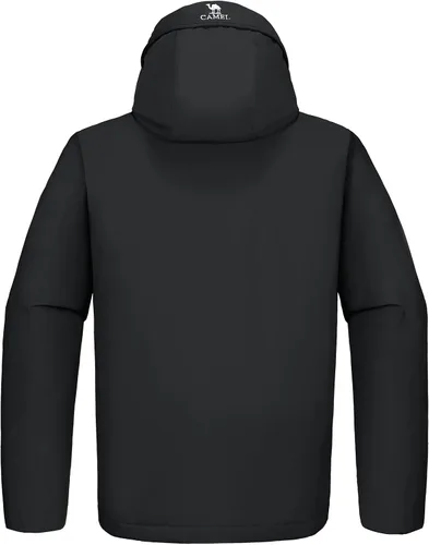 Vista 3 de CAMELSPORTS Parka aislante para hombre, chaqueta acolchada con capucha para esquiar, senderismo y aventuras al aire libre, resistente al agua y al