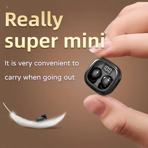 Vista 2 de Mini auriculares invisibles para dormir inalámbricos Bluetooth, mini auriculares inalámbricos invisibles para canales auditivos pequeños, tapones