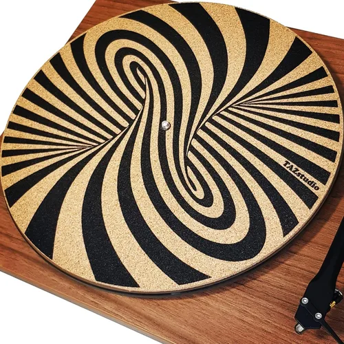 Vista 15 de Alfombrilla de corcho prémium para tocadiscos de corcho [0.157 in de grosor] para un mejor soporte de sonido en el tocadiscos de vinilo LP - Tapete