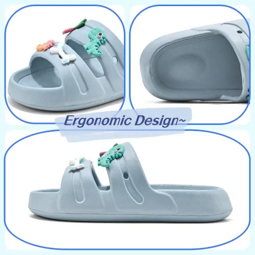 Vista 2 de Sandalias deslizantes para niñas y niños pequeños, antideslizantes, bonitos, ligeros, zapatos de agua de verano, para la ducha, al aire libre