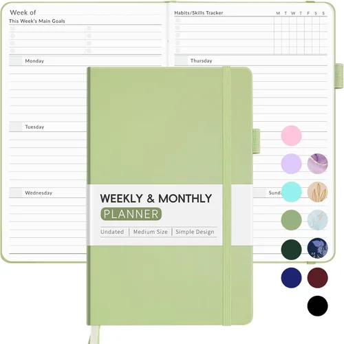 Vista 10 de Forvencer - Agenda semanal y mensual simplificada para 2026, agenda semanal y mensual simplificada, lindo cuaderno organizador diario, diario