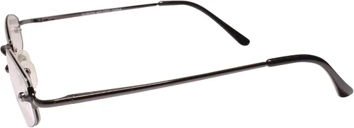 Vista 3 de Clásico Vintage Retro Indie 70s 80s Look Rimless Oval Clear Lens Gafas