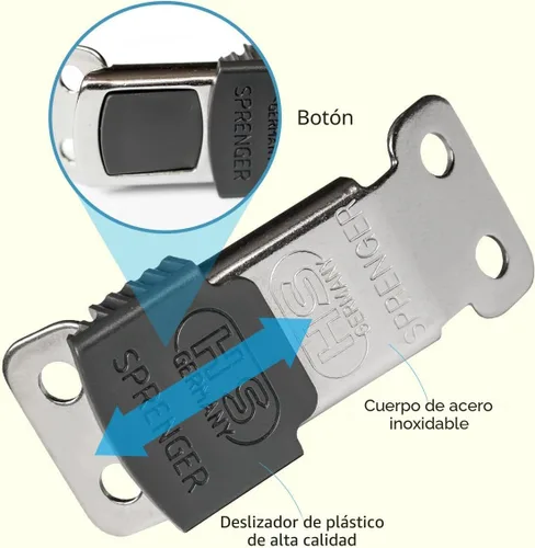Vista 2 de Herm Sprenger Hebilla de cierre rápido ClicLock de acero inoxidable para collar de entrenamiento de dientes para perros y liberación rápida
