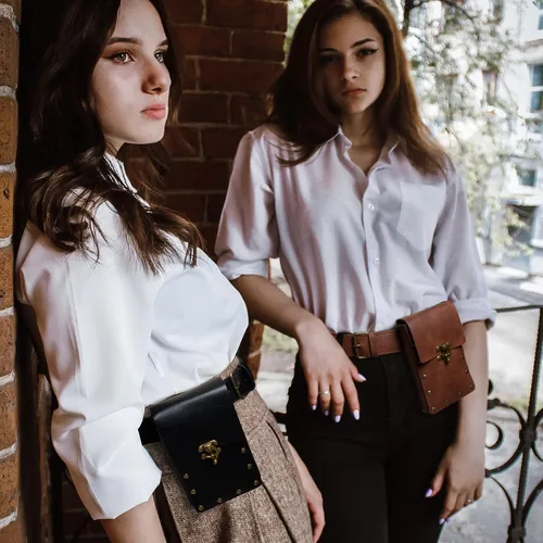 Vista 8 de Riñonera retro para mujer, riñonera para teléfono celular, steampunk, medieval, renacentista, accesorios de disfraz, Negro